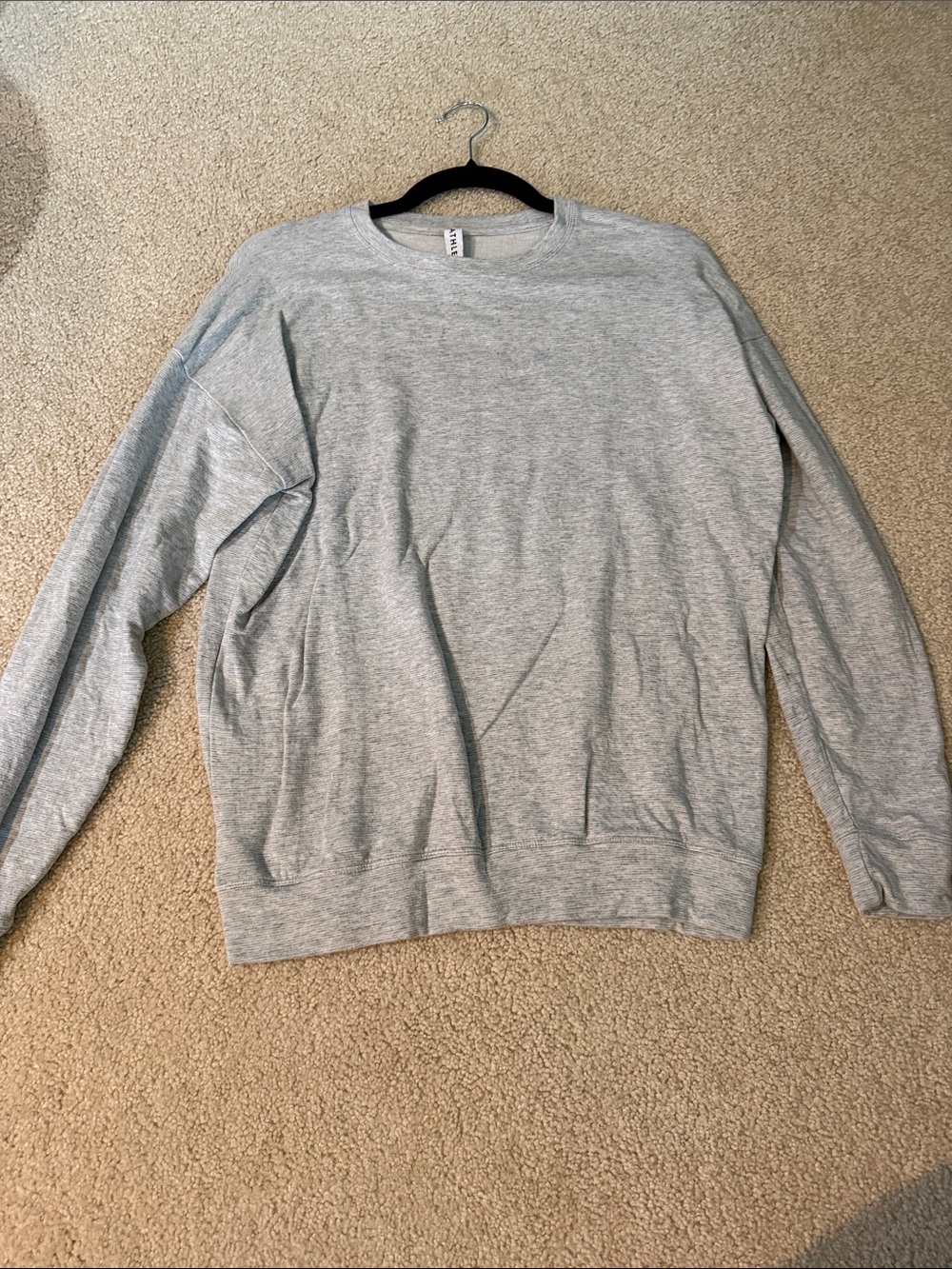 Athleta Light Gray Crewneck Sweater
